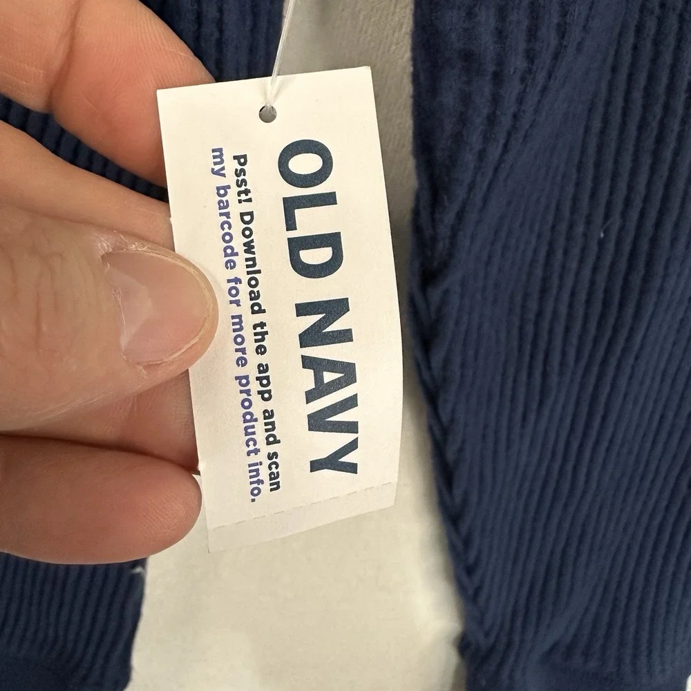 Old Navy Boys‎ Long Sleeve Thermal Knit Pullover XL(14-16) Plus Navy Blue NWT
